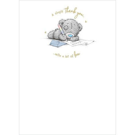 Bear Writing Note Me to You Bear Thank You Card £1.79
